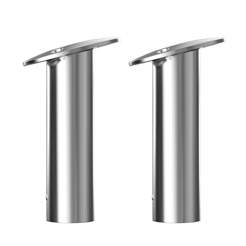 Boat Fishing Rod Holder,2Pcs 15/30/90 Degree Stainless Steel 316 Flush Mount Rod Holders for Fishing Boat,with PVC Cap,Inner Tube and Gasket - color: Black Insert, size: 15 Degree