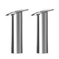 Boat Fishing Rod Holder,2Pcs 15/30/90 Degree Stainless Steel 316 Flush Mount Rod Holders for Fishing Boat,with PVC Cap,Inner Tube and Gasket - color: Black Insert, size: 15 Degree