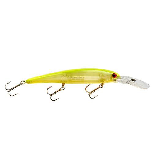 Bandit Lures 4 3/4-Inch Slender Minnow Jerkbait Trolls Up to 27 Feet Deep, Universal Color Patterns, 1 Piece - color: Chartreuse Orange Belly, size: 4 3/4", 5/8 oz