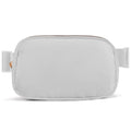 Belt Bag Zipper Fanny Pack Crossbody Bags for Women,Fashion Nylon Waist Packs, Water Repellent Two Way wear with Adjustable Strap Gifts for Teenage Girls Women Men(light gray) - color: light gray