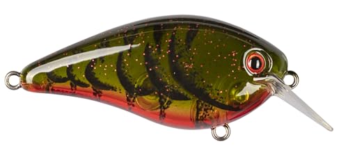 Strike King KVD 1.5 Hard Knock Fishing Lure, 3/8 oz, 3D Lifelike Eyes - color: Phantom Watermelon Seed Red Craw, size: 3/8oz