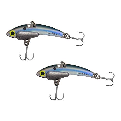 SteelShad - Mini Series (1/4 oz) - 2 Pack - Lipless Crankbait for Freshwater Fishing - Perfect for Ice Fishing, Pan Fishing, Crappie, Walleye and Bass - color: Kentucky Shad