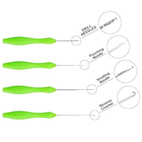 Carp Fishing Baiting Rigs Tool Kit Set, 4 in 1 Carp Fishing Tackle Kit, Including Hook Needle, Driller, Knot Puller, and Fishing Braid Line Scissors for Lures Bait Driller