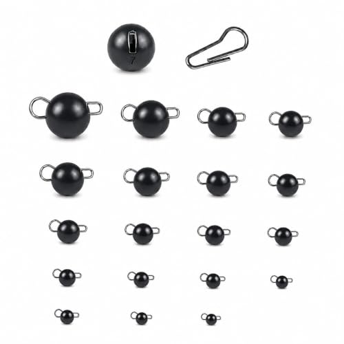 Tungsten Cheburashka Weights, Free-Swinging, Multiple Sizes | High-Density Tungsten • Removable Wire Clip • Finesse Soft Plastic Rigs - color: Matte Black, size: 1.0g - 10 Pack