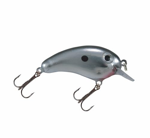 Luck E Strike Crappie Magic Crankbait (2 Inch Crappie Lure) Made in The USA - color: Chrome Black