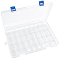 Qualsen 3 Pack 34 Grid Plastic Organizer Box with Adjustable Dividers, Fishing Tackle Box and Bead Organizer Box for Jewelry, Screw, Earrings, Art Craft, Tools, Fishing Hooks, and Small Accessories - size: 34 Gird-3pcs