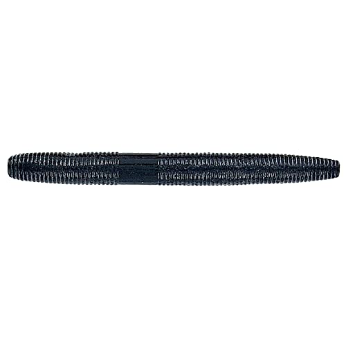 Yamamoto 5" Senko Soft Stick Bait, 10-Pack, Bass Fishing Soft Plastic Lure, Multiple Colors - color: BLACK (NO FLAKE) 9B-10-020
