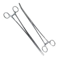 SurgicalOnline 2-Piece Curved & Straight 10" Hemostat Set - Stainless Steel Locking Tweezer Clamps - Ideal Hemostats for Nurses, Fishing Forceps, Crafts and Hobby - size: 10"