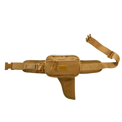 Concealed Carry Fanny Pack, Tactical Waist Bag | Tactical fanny pack with concealed gun holster for running & EDC. CCW waist bag for men and women, Tan - color: TAN