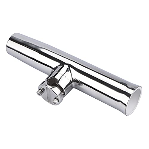 Tournament Style Boat Fishing Rod Holders, Stainless Steel Rail Mount Fishing Rod Holder Clamp on 1" to 1 1/4" Rail for Marine Boat Yacht