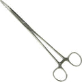 Precision Kelly Hemostat Forceps Locking Tweezers Clamp, Silver, Straight and Curved Stainless Steel (Straight, 12") - size: 12", style: Straight