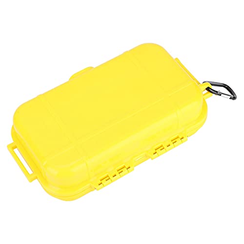 Tiiyee Waterproof Storage Case Dry Box Shockproof Airtight Fishing Outdoor | Airtight Protective Hard Shell Case Wet Dry Box for Survival Storage Fishing & Outdoor Gear, 6.29 * 3.54 * 1.57in - color: yellow
