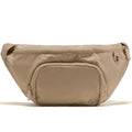 Pander Everywhere Belt Bag Crossbody Fanny Pack with Mesh Pockets and Adjustable Strap, 6L / Raw Linen - color: Raw Linen, size: 6L (104cm Strap)