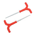 Tyenaza Fishing Rod Holders, Ice Fishing Screw Rod Stand Y Shape Screw Threads Ground Anchor Holder Rest Rack Pole Pegs for Bank Fishing Ground Sand