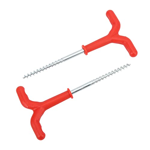 Tyenaza Fishing Rod Holders, Ice Fishing Screw Rod Stand Y Shape Screw Threads Ground Anchor Holder Rest Rack Pole Pegs for Bank Fishing Ground Sand