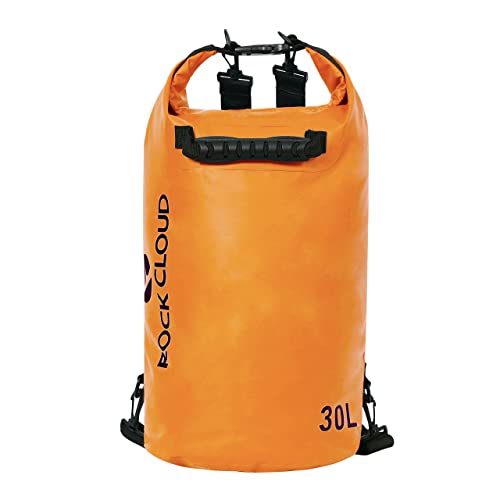 ROCK CLOUD Dry Bag Waterproof 30L Dry Sack for Kayaking Rafting Boating Beach Surfing Swimming Canoe Camping Hiking Fishing Ski, Orange - color: Orange, size: 30L