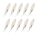 PATIKIL Fishing Spoons, Fishing Lures Casting Spoon Treble Hooks Jigs Hard Metal Spinner Baits for Freshwater Saltwater Salmon - color: Silver Tone, size: 1-1/8 oz