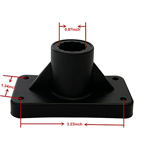 HiUmi Adjustable Rotatable Plastic Fishing Rod 3 Mount Rack Holder Bracket Boat Canoeing Rowing Mount Kit Kayak Side Rod Holder - color: RH50-2Pack