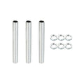 PATIKIL M12 Thread 3.94" Lamp Pipe Kit with Lock Nuts, 3 Set All Thread Rods Fasteners Hardware for Chandelier Ceiling Light DIY, Zinc Plating - size: 3.94"