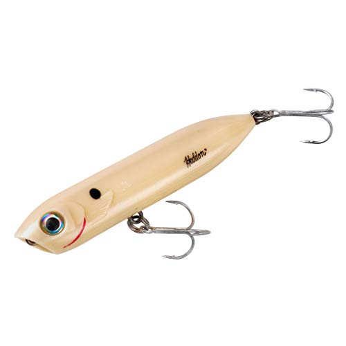 Heddon Chug'N Spook Popper Topwater Fishing Lure for Saltwater and Freshwater - color: Bone/Shad Dot, size: Chug'N Spook Jr (1/2 oz)