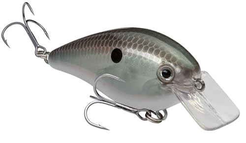 Strike King KVD 1.5 Hard Knock Fishing Lure, 3/8 oz, 3D Lifelike Eyes - color: Green Gizzard Shad, size: 3/8oz