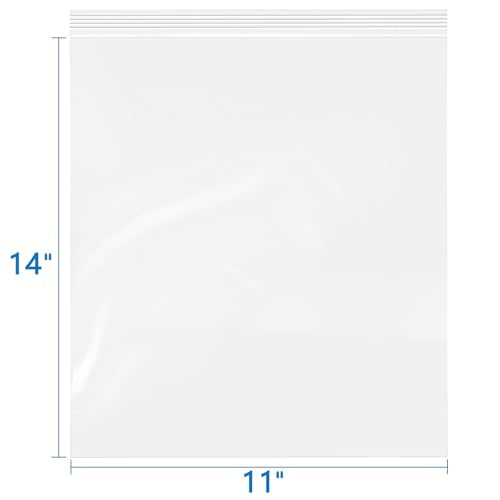 iMailer - 6 Mil Heavy Duty Zip Bags -11" x 14" 50 Pack - Durable Storage Bags for Food, Crafts, Hardware, and Organizing - size: 11" x 14" 50 PACK