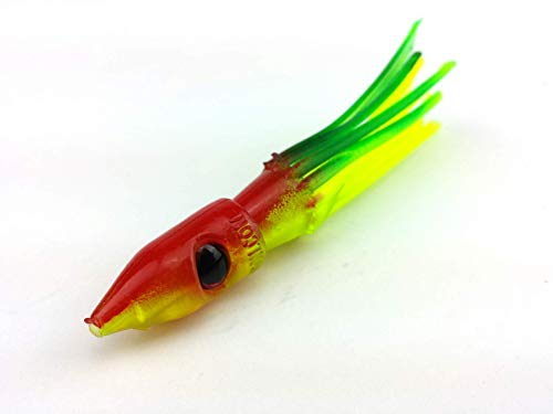 SquidNation Slammer Rubber Bullets Lures 10 Pack 3.50" for Sm & M Ballyhoo Tuna Lures by Squid Nation - color: Rasta