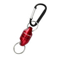 Magnetic Net Release for Fly Fishing, Aluminum Magnetic Quick Release Keychain, Fly Fishing Net Magnet Holder Retractor with Carabiner - color: red