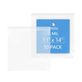 iMailer - 6 Mil Heavy Duty Zip Bags -11" x 14" 50 Pack - Durable Storage Bags for Food, Crafts, Hardware, and Organizing - size: 11" x 14" 50 PACK