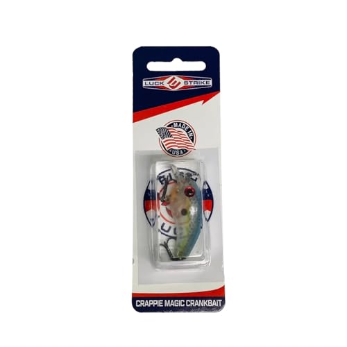 Luck E Strike Crappie Magic Crankbait (2 Inch Crappie Lure) Made in The USA - color: Blue Back Shad