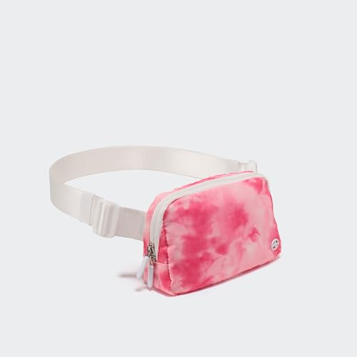 Pander Two Way Zipper Fanny Pack Nylon Everywhere Belt Bag for Women, Water Repellent Waist Packs, Crossbody Bags with Adjustable Strap (Cloud Pink) - color: Cloud Pink