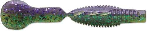 CrushCity Bronco Bug Soft Plastic Bass Lure, Dual-Action Creature Bait with Hinged Arms & Subtle Leg Movement - color: Sprayed Grass, size: 4"