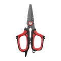 Eupheng 6.5" Pro Multifunction Fishing Scissors for Braided Line Mono Fluorocarbon wire lines,Dual Serrated Titanium Blades Non-Slip Grip Fishing Shears Enlarged Finger Holes with Bottle Opener - style: 6.5in Red Scissors