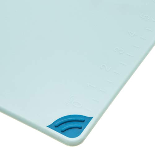 San Jamar Saf-T-Grip Cutting Board With Molded-In Ruler, Plastic Chopping Board for Kitchen, 9" x 12" x 0.35", 1 Count, Blue - color: Blue