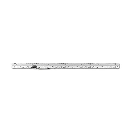 Alumicolor 3611-1 Aluminum Combination Pocket Scale With Clip, 6IN, Silver - color: Silver, size: 6 Inch, style: Combination With Clip