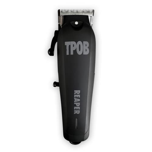 TPOB Slime 2 Black Clipper Trimmer Shaver Set Barber Hair Clippers for Men 6800 RPM with Rubber Case - color: Black Pack