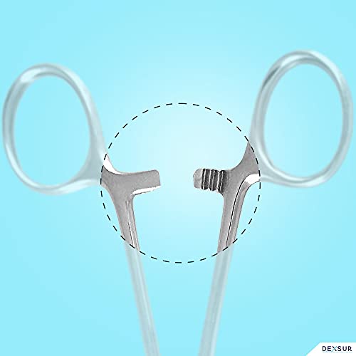 Precision Kelly Hemostat Forceps Locking Tweezers Clamp, Silver, 5.5 Inches, Curved Stainless Steel - size: 5.5", style: Curved