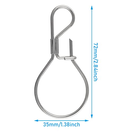 5PCS Fishing Lock Snap Freshwater Saltwater Fishing Stringer Clip Stainless Steel Live Fish Lock Buckle Big Game Snaps