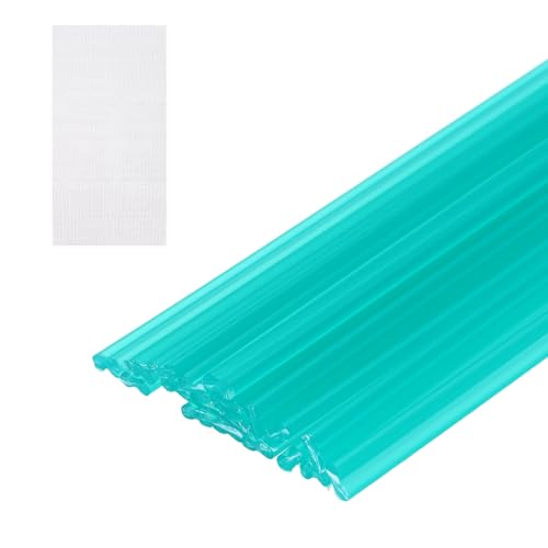 MECCANIXITY 10pcs Plastic Welding Rods, 8 Inch PP Welding Repair Strips Welder Rods with Reinforcing Mesh for Car Bumpers, Kayak Repair, Plastic Welder, Green - color: Green, size: 20cm