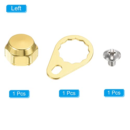 PATIKIL Fishing Reel Screw Nut Locking Plate, Left Handle Locking Caps Screw Nut Replacement for DIY Fishing Accessories - color: Gold, size: M8