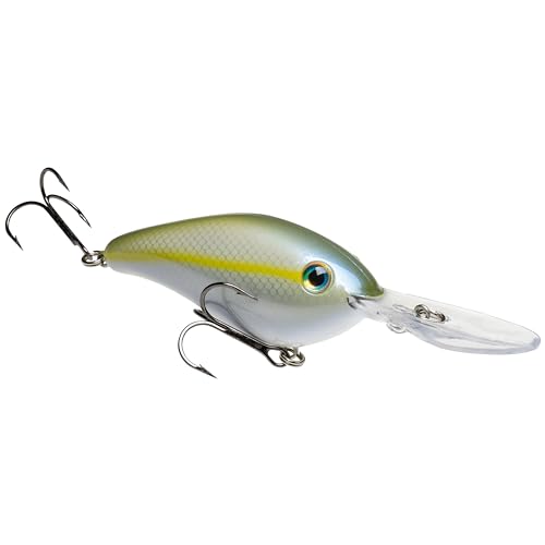 Strike King Pro Model 6XD Fishing Lure, Deep Diving Crankbait, Unique Curved Bill, Free-Floating Rattle Chambers, 1-Ounce, Dives to 19-Feet, Size 1 Treble Hooks - color: Sexy Blue Back Herring, size: 1 oz