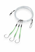 Deep Drop Fishing Rig – Glow in The Dark Sleeves – NOAA Compliant Circle Hooks – Tilefish Grouper Snapper Bottom Rig – Made in USA – End Game Tackle – 3 or 5 Hook Options - size: 12/0, 3 Hook