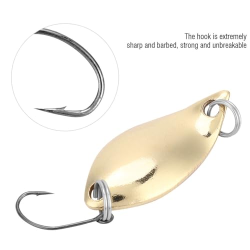 20Pcs Spoon Fishing Lures Kit – Metal Wobbler Baits with Single Hooks for Trout, Bass, Panfish in Freshwater & Saltwater Fishing - size: Gold-2.5g
