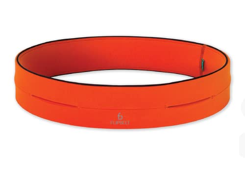FlipBelt Classic Running Belt, Phone Holder for Running, Money Belt Pouch - color: Neon Punch, size: Large