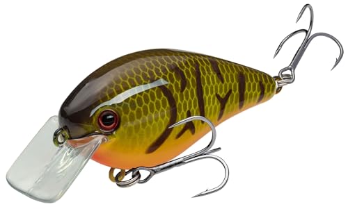 Strike King KVD 1.5 Hard Knock Fishing Lure, 3/8 oz, 3D Lifelike Eyes - color: Orange Belly Craw, size: 3/8oz