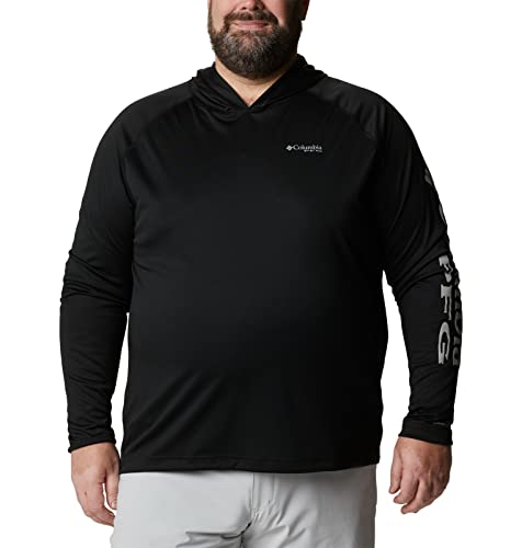 Columbia Men's Terminal Tackle Hoodie - color: Black/Cool Grey Logo, size: 3X