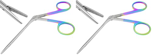 ARTMAN INSTRUMENTS Hartman Alligator Micro Forceps Precise ENT Procedures with Alligator Ear Forceps - Curved Jaw Design, Non-Slip Grip Handle, Fine-Tip by Artman Instruments (3.5 Inch) (Pack of 2) - size: 3.5 Inch (Pack of 2)