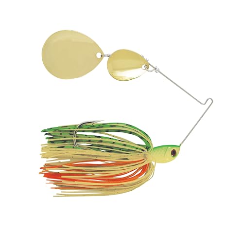 Luck E Strike Jimmy Houston Legends Spinner Bait with Colorado Blades (1/2 Ounce Spinnerbait) 5/0 Hook - color: Fire Tiger