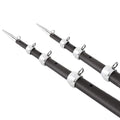 TIGRESS 3K Carbon Fiber Telescoping Outrigger for Fishing, Lightest Outrigger in The Industry, Sold as a Pair - style: Black/Silver