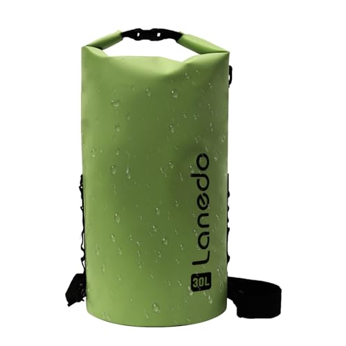 20L/30L Dry Bag Large Waterproof Bag Roll-Top Heavy Duty Fishing Duffel Bag with Durable Straps for Kayaking Paddle boarding Boating Rafting Fishing - color: Green, size: 30L